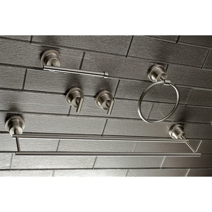 Kingston Brass BAH8213478C Concord 5-Piece 24-Inch Dual Towel Bar Bathroom Accessory Set in Polished Chrome