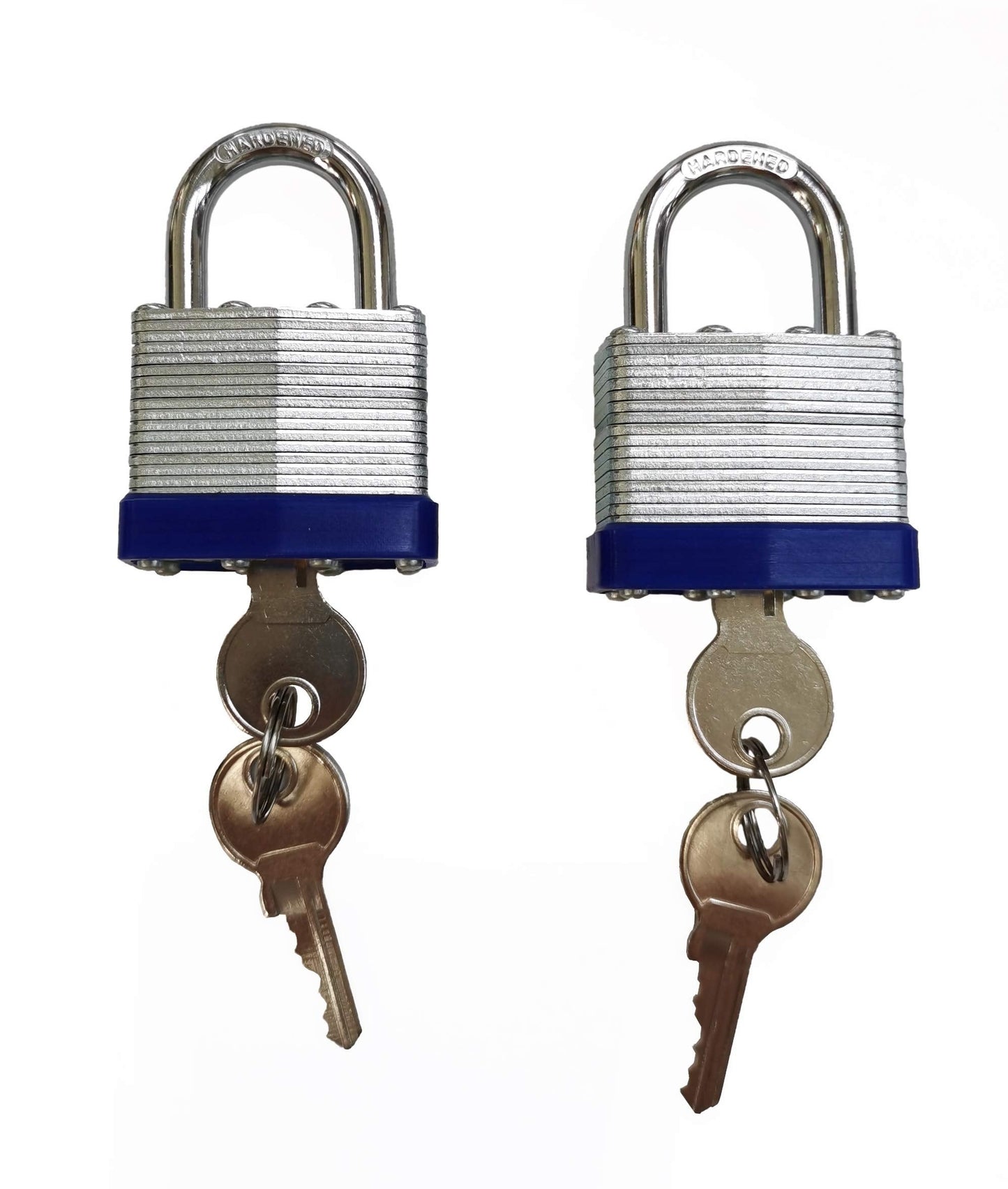 Fu Volante Laminated Steel Key Lock, 1-9/16 in. Wide Body, 2 Padlocks Keyed Alike