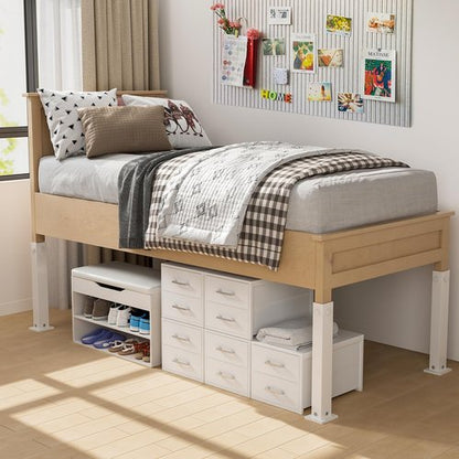 BOLUO Stackable Storage Drawers - Narrow Closet Organizers | Modern White 2-Drawer Dresser (2-Pack)