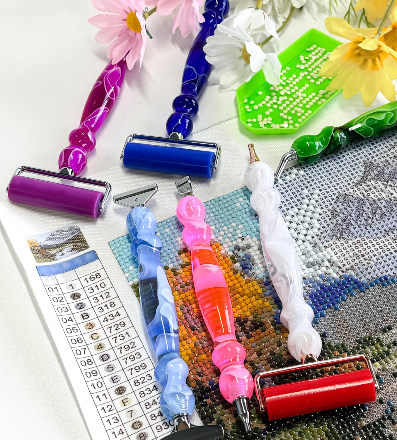 Hailivike 17PCS Pink Diamond Painting Pens, Upgraded Stainless Steel Tips Diamond Art Pens No Loosen
