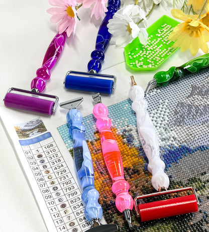 Hailivike 17PCS Pink Diamond Painting Pens, Upgraded Stainless Steel Tips Diamond Art Pens No Loosen
