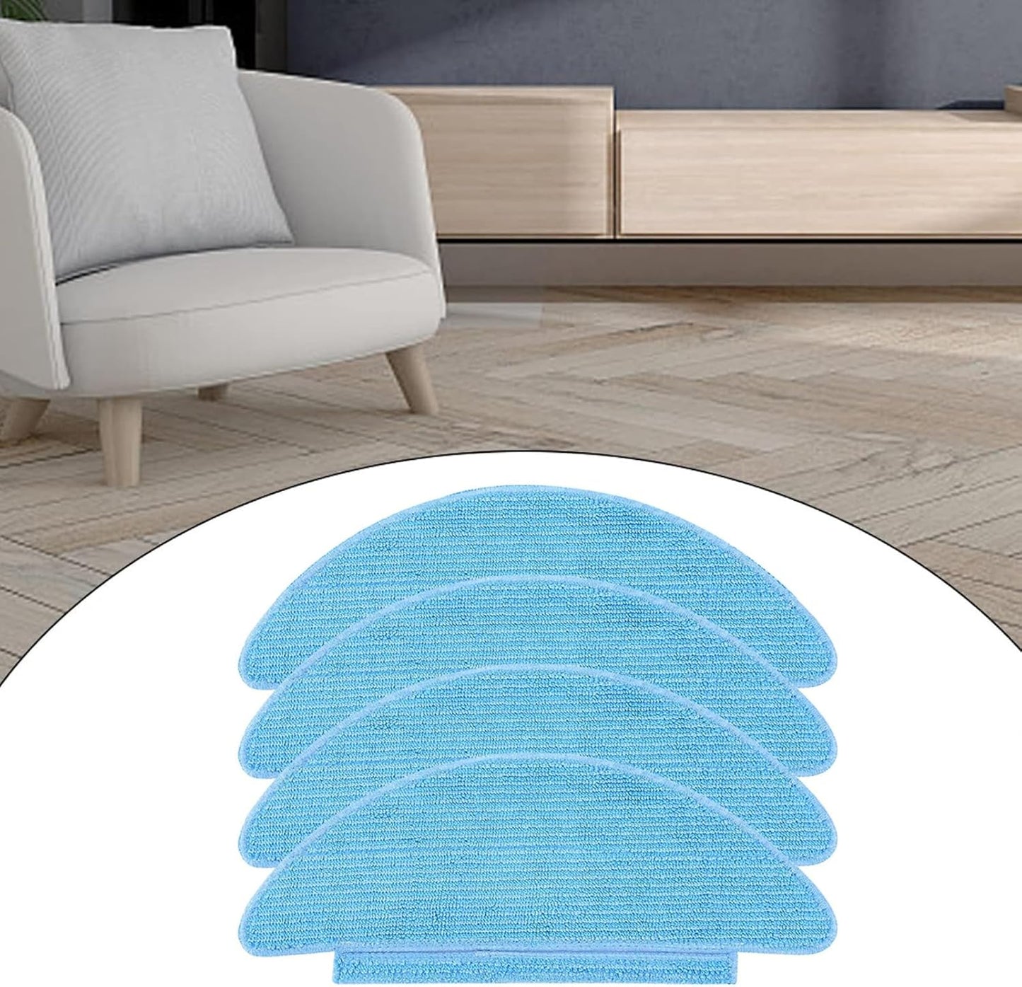 4 Pack Replacement Vacuum Mop Cloth Pads for Lubluelu SL60D SG60 SL61 Robotic Vacuum Cleaner