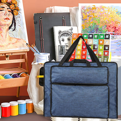 Students Water-Resistant Artist Portfolio Tote for Art Supplies Storage - 8K Drawing Board Carry Shoulder Bag, Sketch Pad Board Case - Durable Portfolio