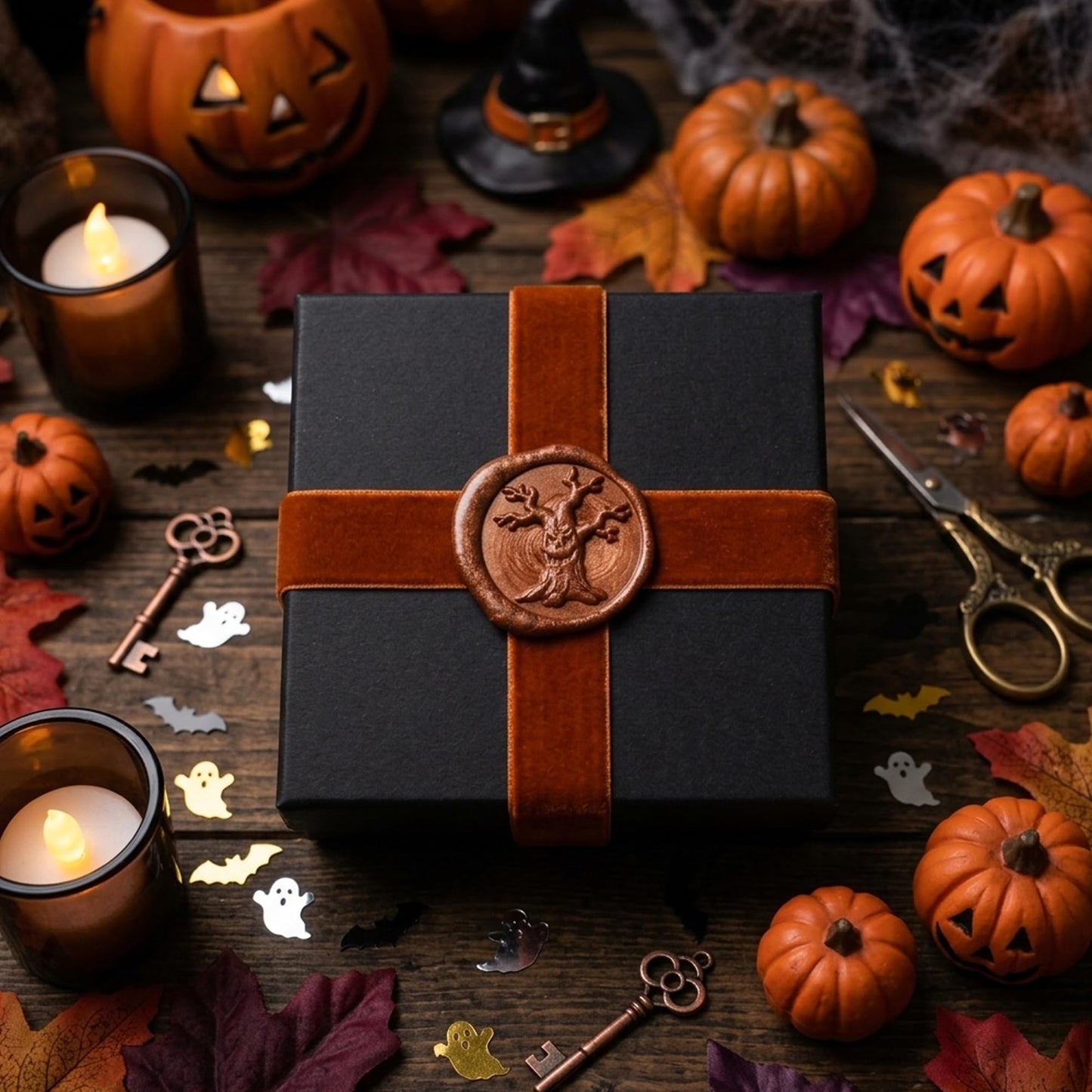 Mceal Wax Seal Stamp Head, 3D Embossed Relief for DIY Crafts, Wedding Invitations, Gift Wrapping, Halloween Collection (Spider)