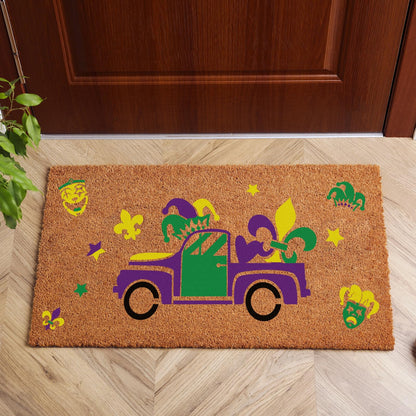 Cinrobiye 14 Pcs Mardi Gras Stencils for Door Mats Crafts Large Reusable New Orleans Welcome Templates for Painting on Wood Sign Wall Doormat Banner Bag Fabrics DIY Project Supplies
