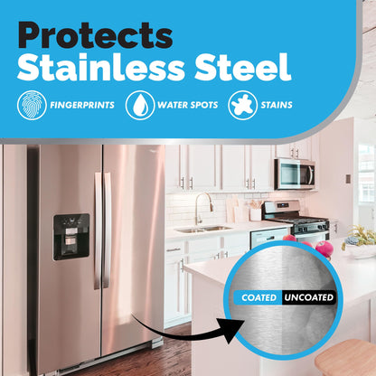 [12 Oz] Home Ceramic Coating Spray Kit - Shine, Seal & Protect Kitchen & Bath Surfaces - High Shine - Repels Stains & Grime Effortlessly - Use on Stainless Steel, Sinks, Countertops, Glass & More
