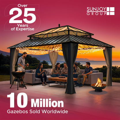 SUNJOY Smokeless Fire Pit with Table Top, 38-Inch Oval Firepit for Outdoor, Stainless Steel Wood Burning Fireplace w/Removable Ash Pan, PVC Cover and Fire Poker, Ideal for Camping, Backyard, Black