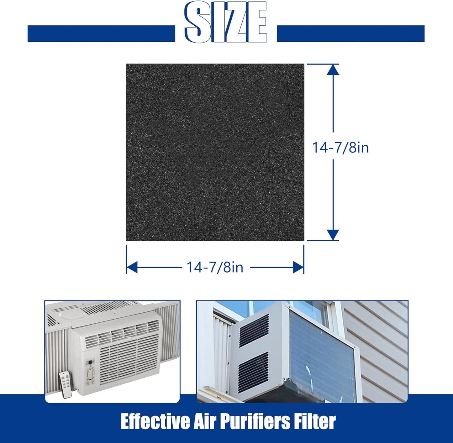 Cut to Fit Foam Pad Pre Filter, Air Purifiers Filter Replacement for Most Air Conditioners, Trash Cans, Dehumidifiers,