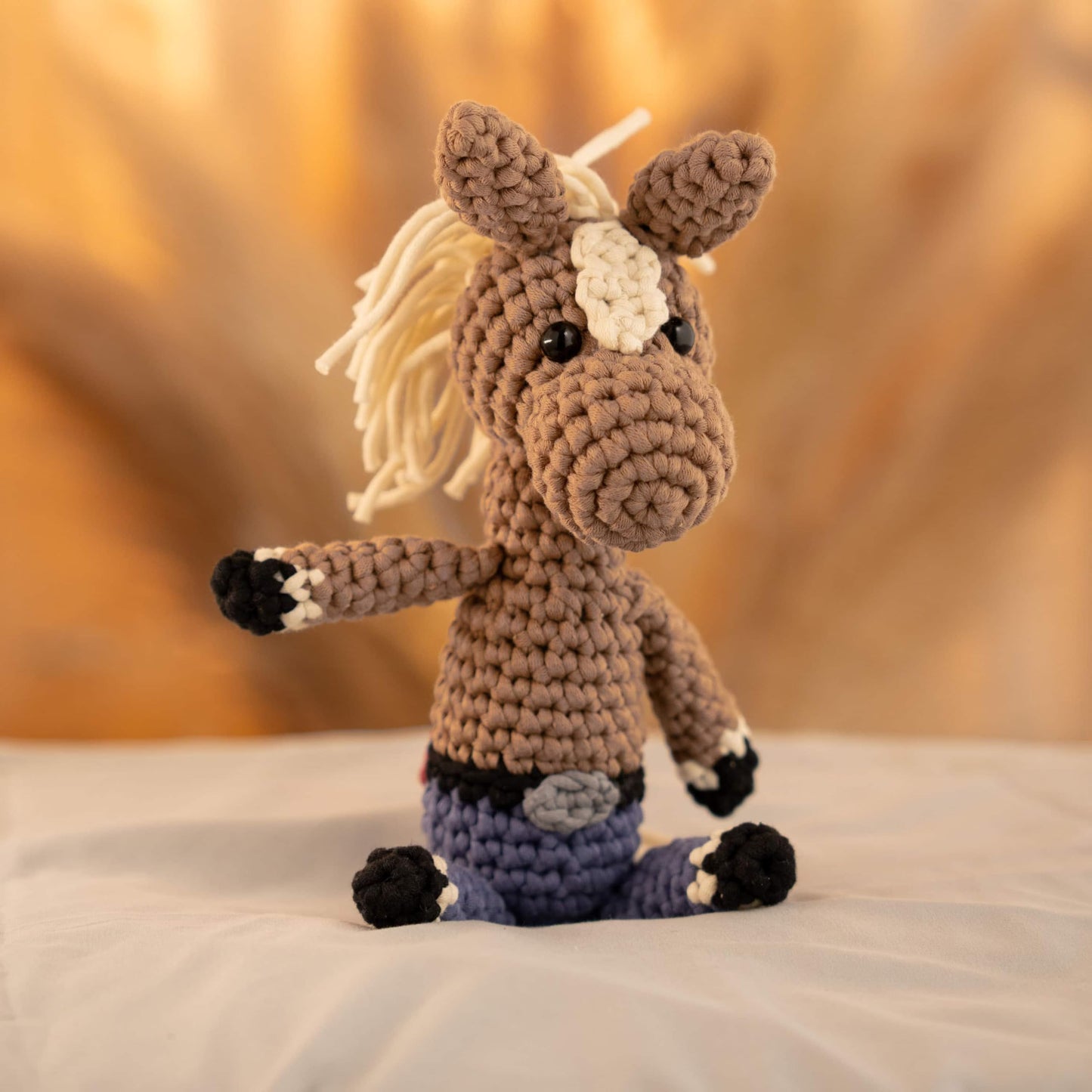 Amigurumi Crochet Kit for Beginners Adults and Kids, Learn to Crochet Kits for Adults Beginner with Easy Yarn, Stuffed Crochet Animal Kit with Step-by-Step Video Tutorials - Harvey the Horse