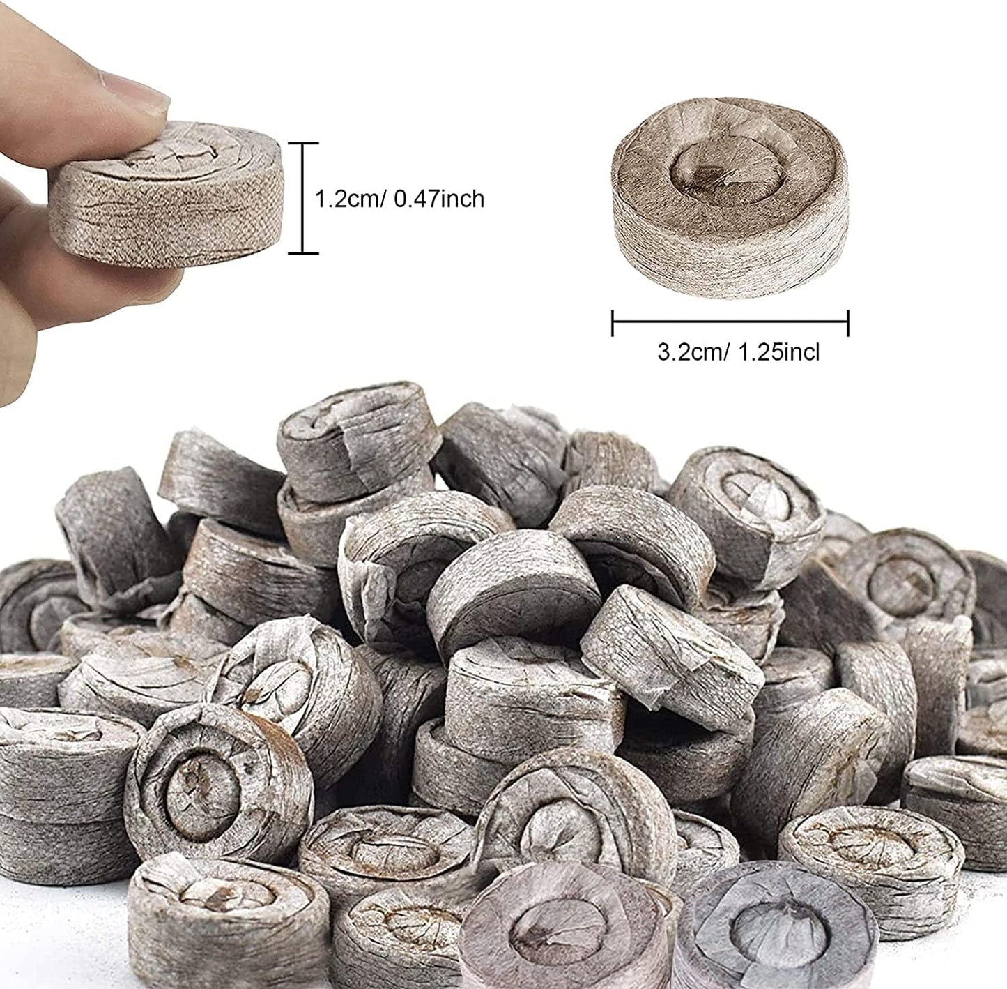 Woohome 150 PCS Peat Pellets Seeding Soil Set, Compressed Peat Block with Plant Labels for Indoor Outdoor Gardening