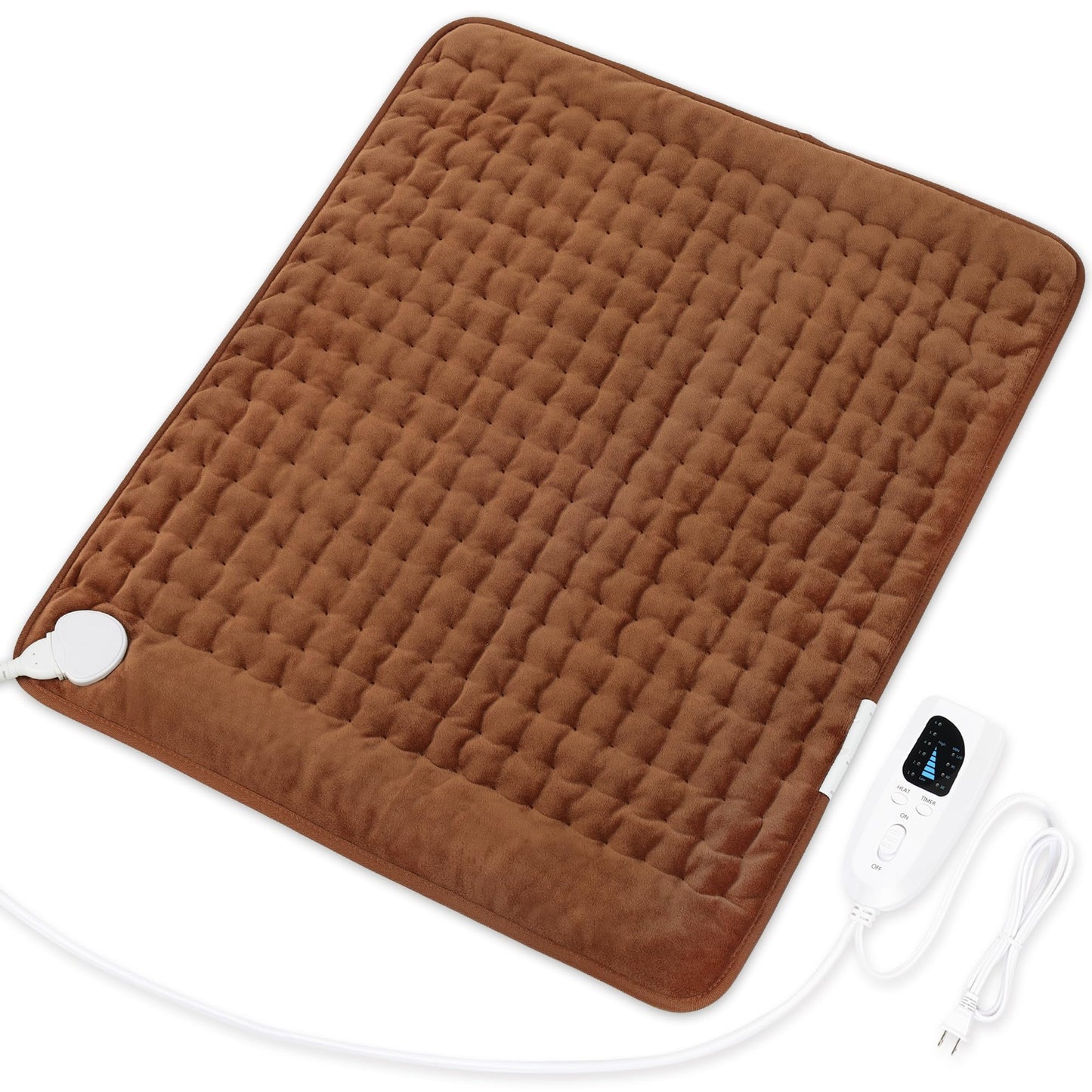 Heating Pad,Electric Heating Pads for Back,Neck,Abdomen,Moist Heating Pad for Shoulder,Knee,Arms,Legs,Dry/Moist Heat & Auto Shut Off,Birthday Gifts for Men and Women(Light Gray, 24''×12'')