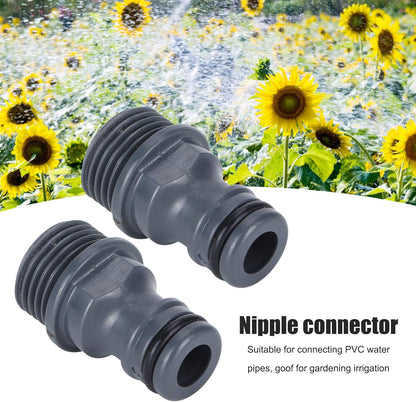 Zerodis 2Pcs Parts Connectors, Thread Telescopic Quick Connector Nipple for Garden Hose Tap Adapter