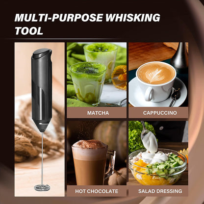 Simple Deluxe Electric Milk Frother Handheld Battery Operated Automatic Milk Foam Whisk Drink Mixer for Coffee, Frappe