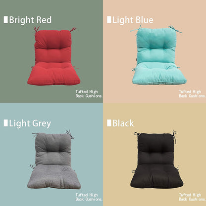 Set Bright Red High Back Chair Cushions - BOSSIMA Replacement for Indoor & Outdoor