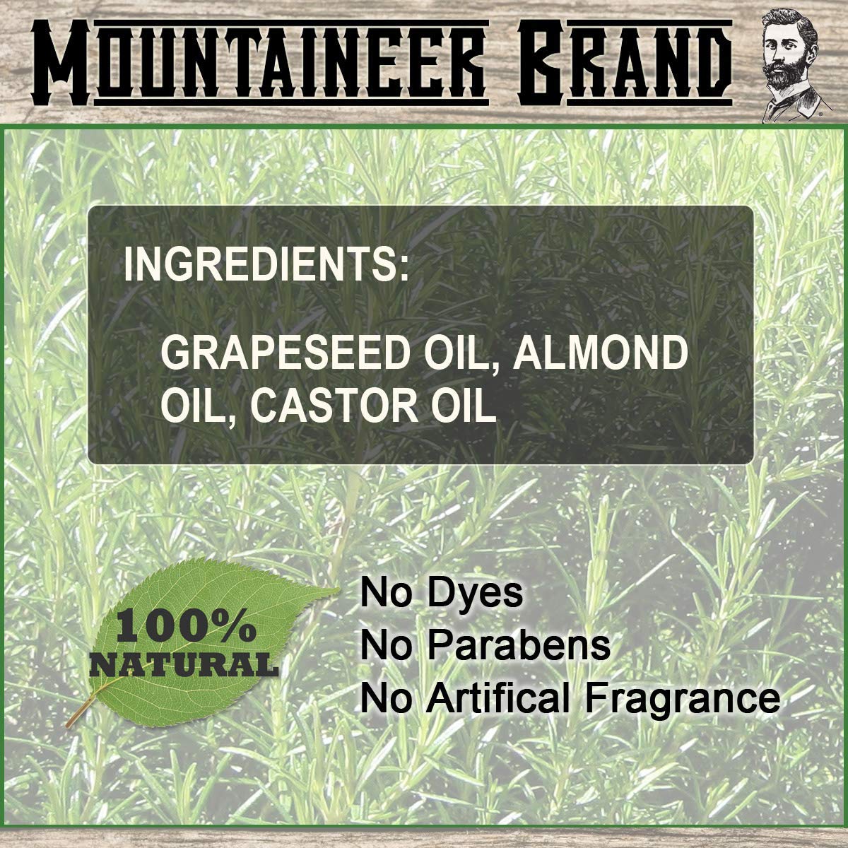Mountaineer Brand Natural Beard Oil with Lime & Sage Scent | Made in West Virgina | Hydrates, Moisturises, Softens & Conditions for Beard Growth | Treats Dry Itchy Beards for Men | 2oz