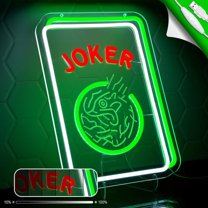 Mahjong Neon Sign for Wall Decor - Game Neon Acrylic USB Powered LED Wall Art Decor, Light Up Sign Dimmable, for Man Cave Bar Club Mahjong Party Casino Room 14.02" x 10.12"