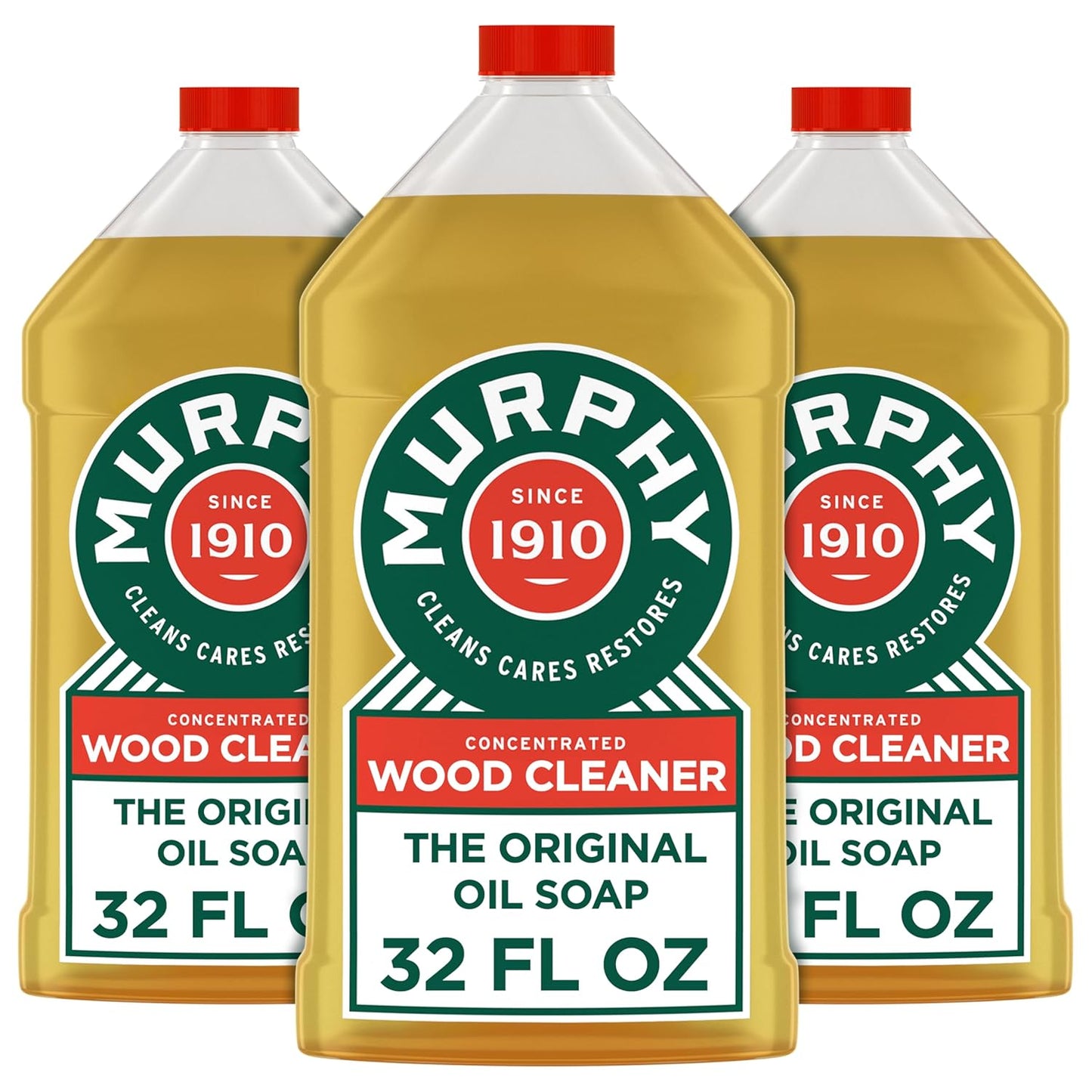Murphy Oil Soap | Concentrated Wood Cleaner - No-Rinse Formula with Citronella Oil Scent | 32 fl oz (3 Pack)