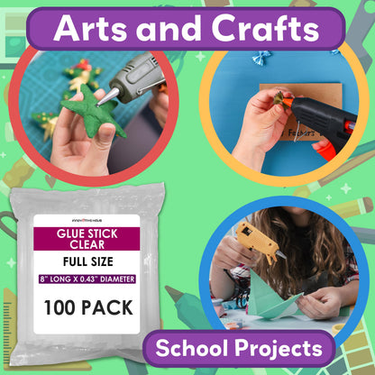 Hot Glue Sticks Combo Pack: Mini and Full Size for All Crafting Needs