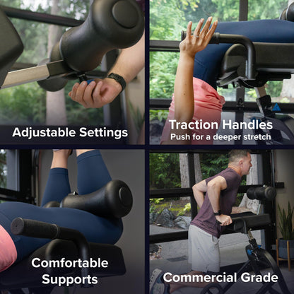 Teeter DEX Inversion & Core Training System-Multi-Functional Decompression Roman Chair Hyperextension for Ab, Back, & Core Strength; Commercial-Grade 350lb Rated Home Exercise (DEX II Commercial)