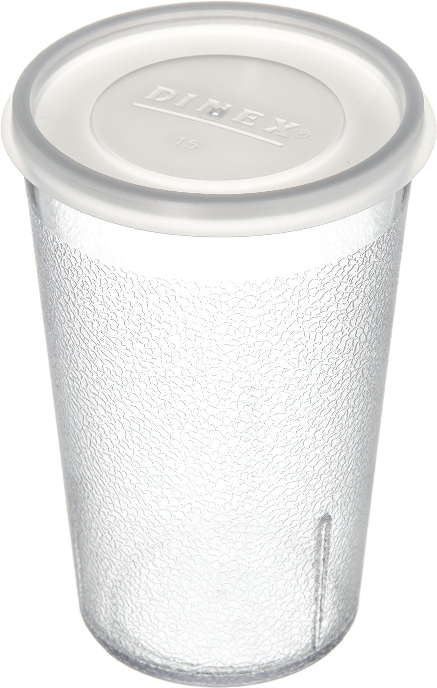 Carlisle FoodService Products Stackable Stackable Tumbler Plastic Tumbler with Pebbled Exterior for Restaurants, Catering, Kitchens, Plastic, 9.5 Ounces, Clear, (Pack of 72)