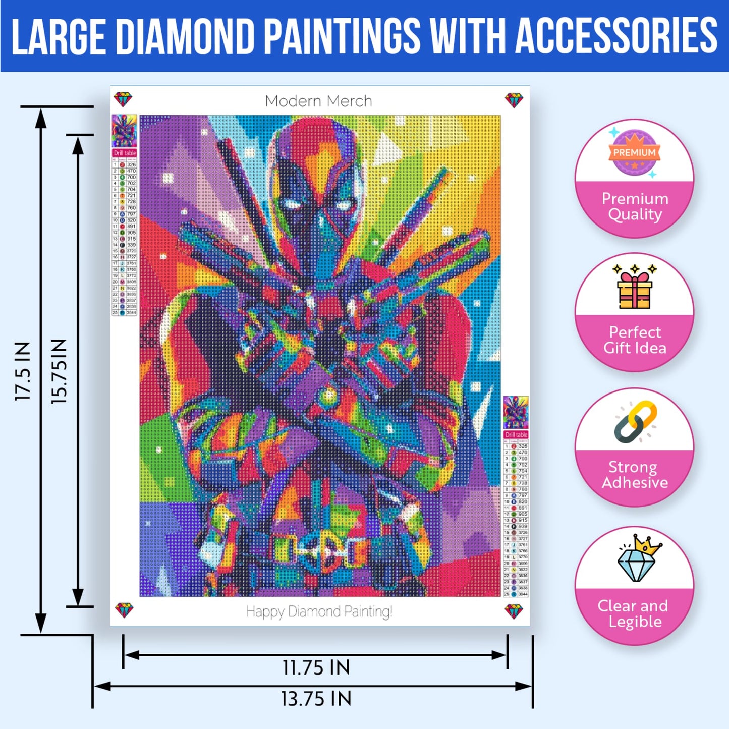 Modern Merch Disney Diamond Art Bundle Marvel Diamond Painting Packs