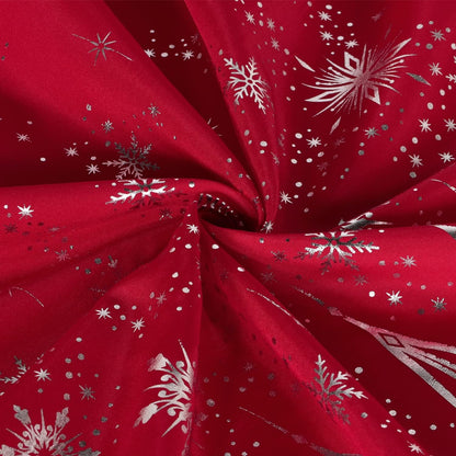60 Inch LUSHVIDA Christmas Round Table Cloth Washable Water Resistance Holiday Microfiber Tablecloth Decorative Table