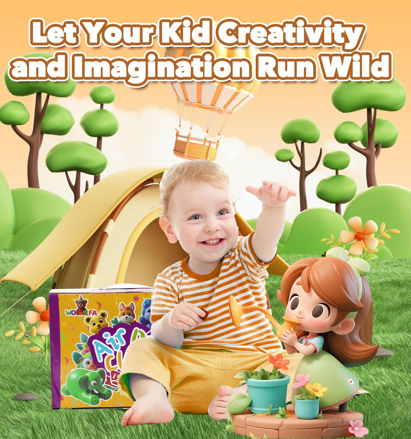 Air Dry Clay for Kids 150 Packs Air Foam Clay, Magic Clay, Non-Sticky Soft and Super Light Molding Clay with Sculpting Tools, Guide, Arts and Crafts Gift for Boys Girls Kids 3 Age+
