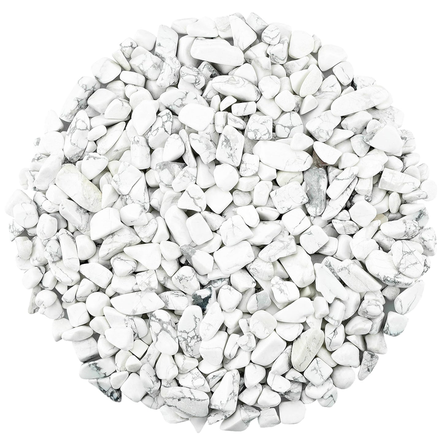 ZHIYUXI Howlite 1lb Crystal Chips Bulk Fish Tank Decorations Aquarium Rocks Gravel Vase Filler Stones Crystals for Candle Making Witch Kit Gravel for Plants Quartz Sand Gemstone Terrarium Supplies