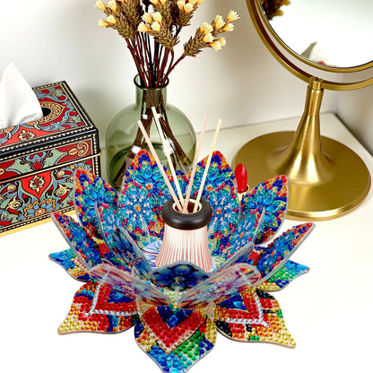 5D DIY Diamond Art Painting PVC Flower Candle Holders Tealight/Tea Light/Votive Candle Holder, for Table Centerpiece Home Décor Party Wedding Dinning-Flower04