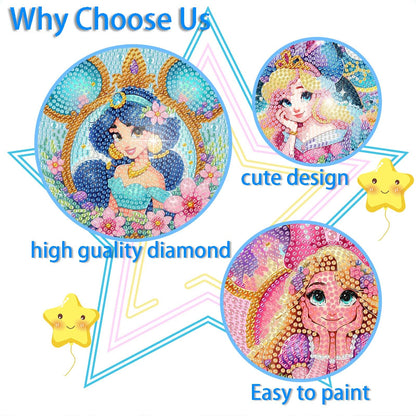 nekpiahu 6 Pack Diamond Art Painting Kits for Kids,Cartoon Diamond Art for Kids Ages 4-8-12,Cartoon Gem Kit Crafts Beginners for Gift Home Wall Decor(6x6inch)