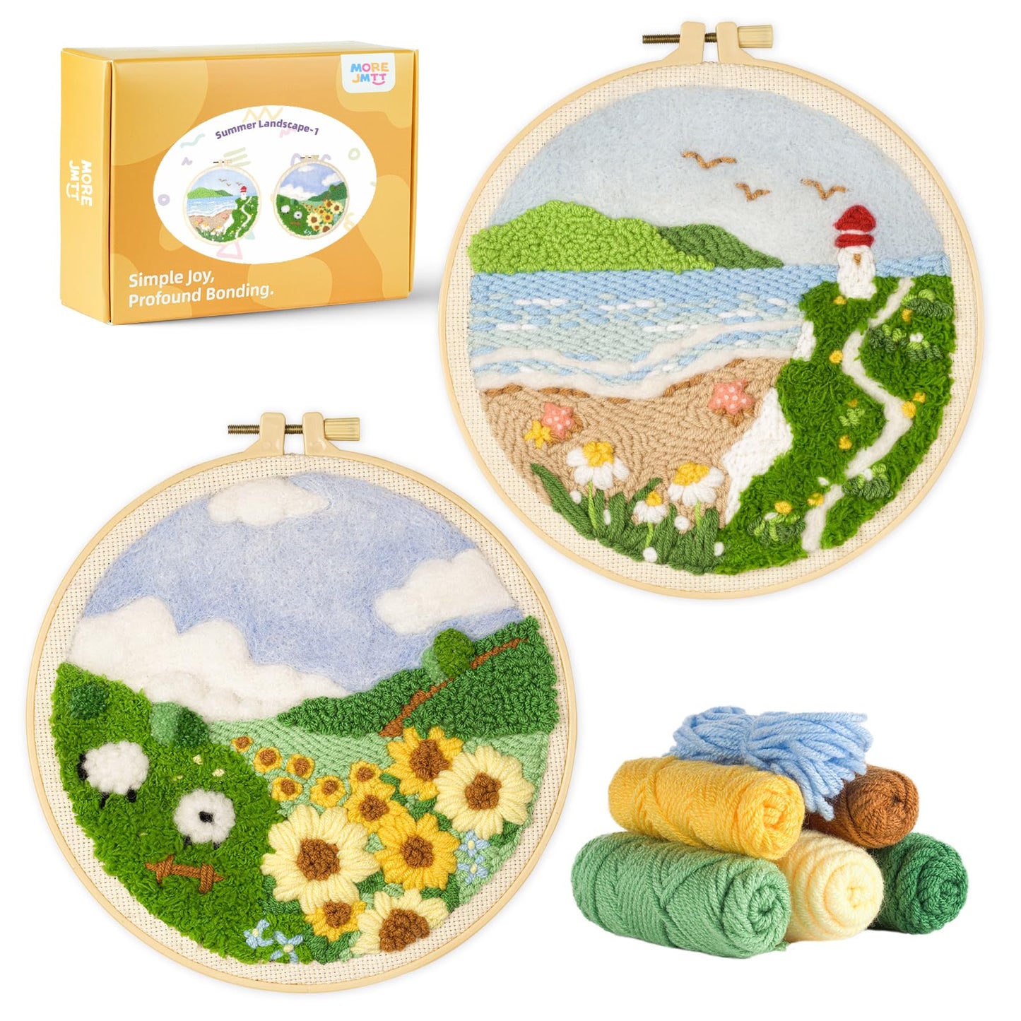 Punch Needle Kits Adults Beginner,Embroidery kit for Beginners,Punch Needle kit for Beginners, Includes All Tools and Materials,Easy to Follow Instructions and Videos(Spring is in Full Bloom)