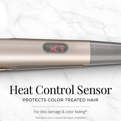 Remington Pro 1" Multi-Styler with Twist & Curl Technology, Straightener and Curling Iron in one tool, Color Care Protection, Champagne
