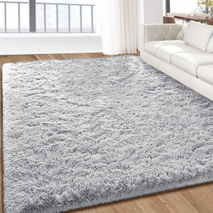 IR Imperial Rooms 4x6 Feet Grey Luxury Area Rug, Soft Fluffy Shaggy Carpet for Living Room, Non-Slip Home Decor