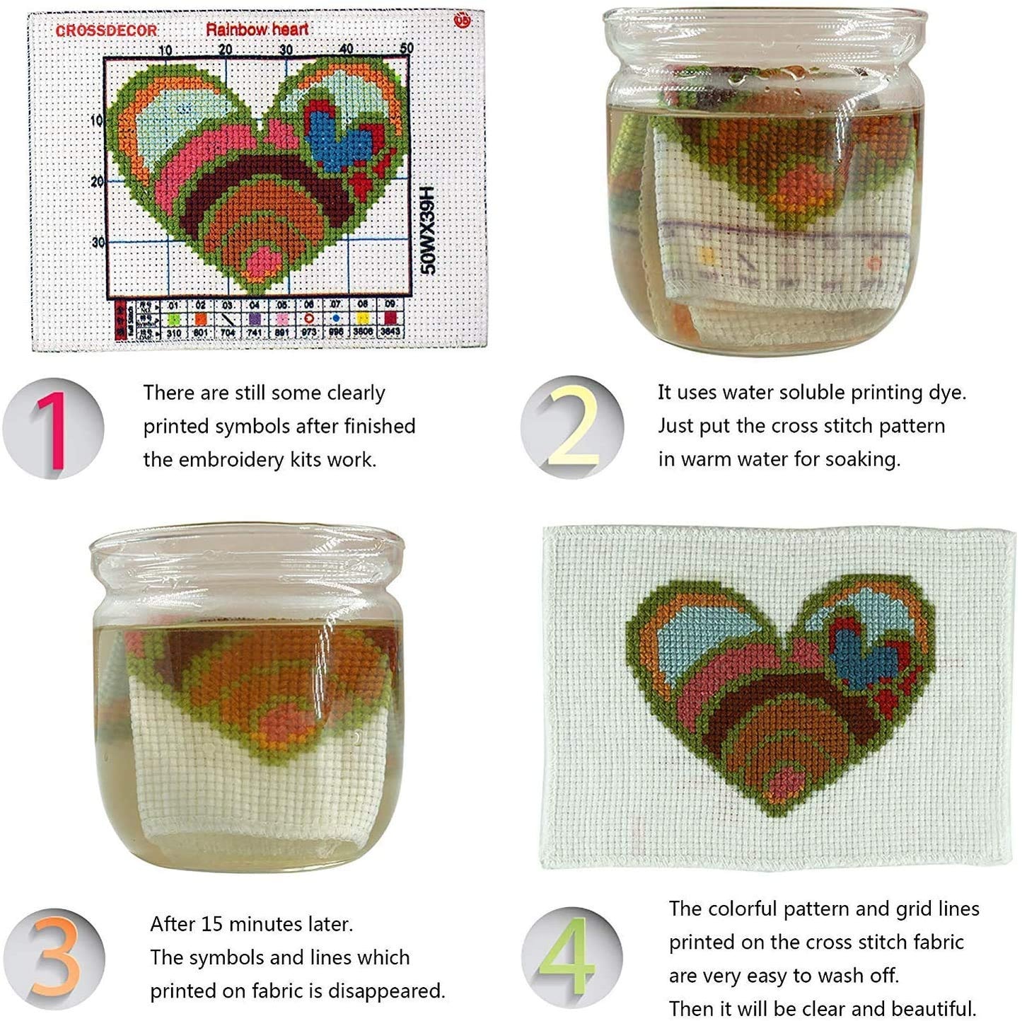 Cross Stitch Kits Stamped Full Range of Embroidery Starter Kits for Beginners DIY 14CT Easy Patterns Embroidery for Girls Crafts-Afternoon Tea 18.9x13.8 (inch)