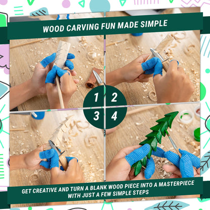BeaverCraft Wood Carving Kit for Kids & Beginner DIY08 - Wood Whittling Kit for Kids 14+ Woodworking Starter Hobby Kits for Boys Wood Crafts Projects DIY Gifts, Carving Set Whittling Knife & Basswood