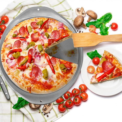 Pizza Pan - 14 Inch Nonstick Pizza Pan for Oven, Durable Kitchen Cookware with Widen Handles for Cooking