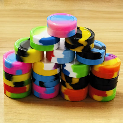 Vegcorn 11ml Silicone Wax Concentrate Containers Non-stick Jars with Round Shape (5)