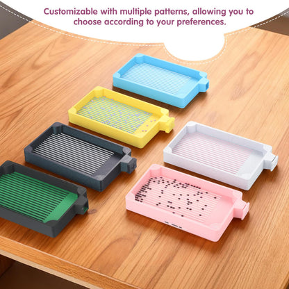 Diamond Painting Tray with Built-in Magnetic Cap and Lid for Easy Access and Storage. The Bead Tray Prevents Beads from Getting Stuck, Meeting the Daily Needs of Diamond Painting Enthusiasts. (Pink)