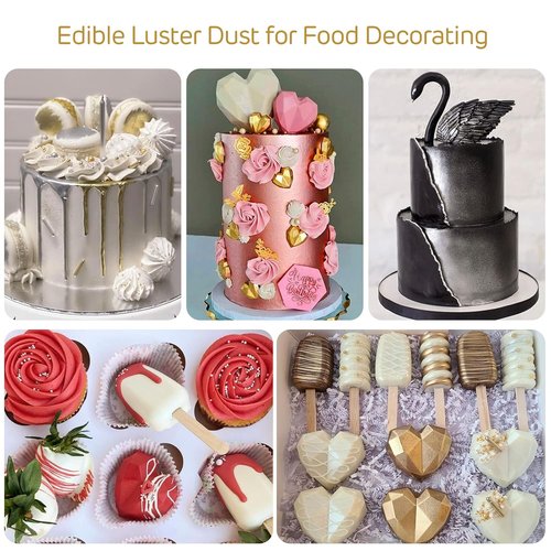 Cherrysea Gold Edible Luster Dust - Tasteless Food-Grade Baking Powder | 10 Grams for Cakes & Cupcakes
