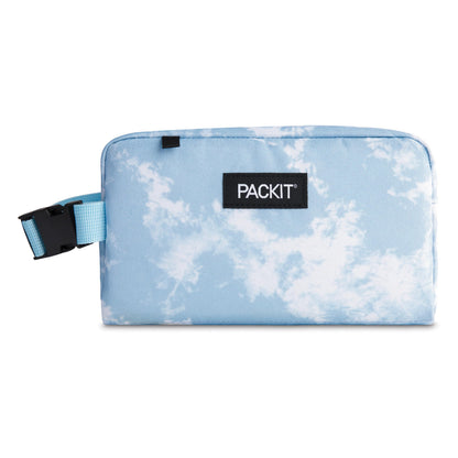 PackIt® Freezable Snack Box, Checked Out, Built with ECOFREEZE Technology, Collapsible, Reusable, Zip Closure with Buckle Handle, Designed For Work Snacks, Fresh Snacks On the Go, Adults, and All Ages