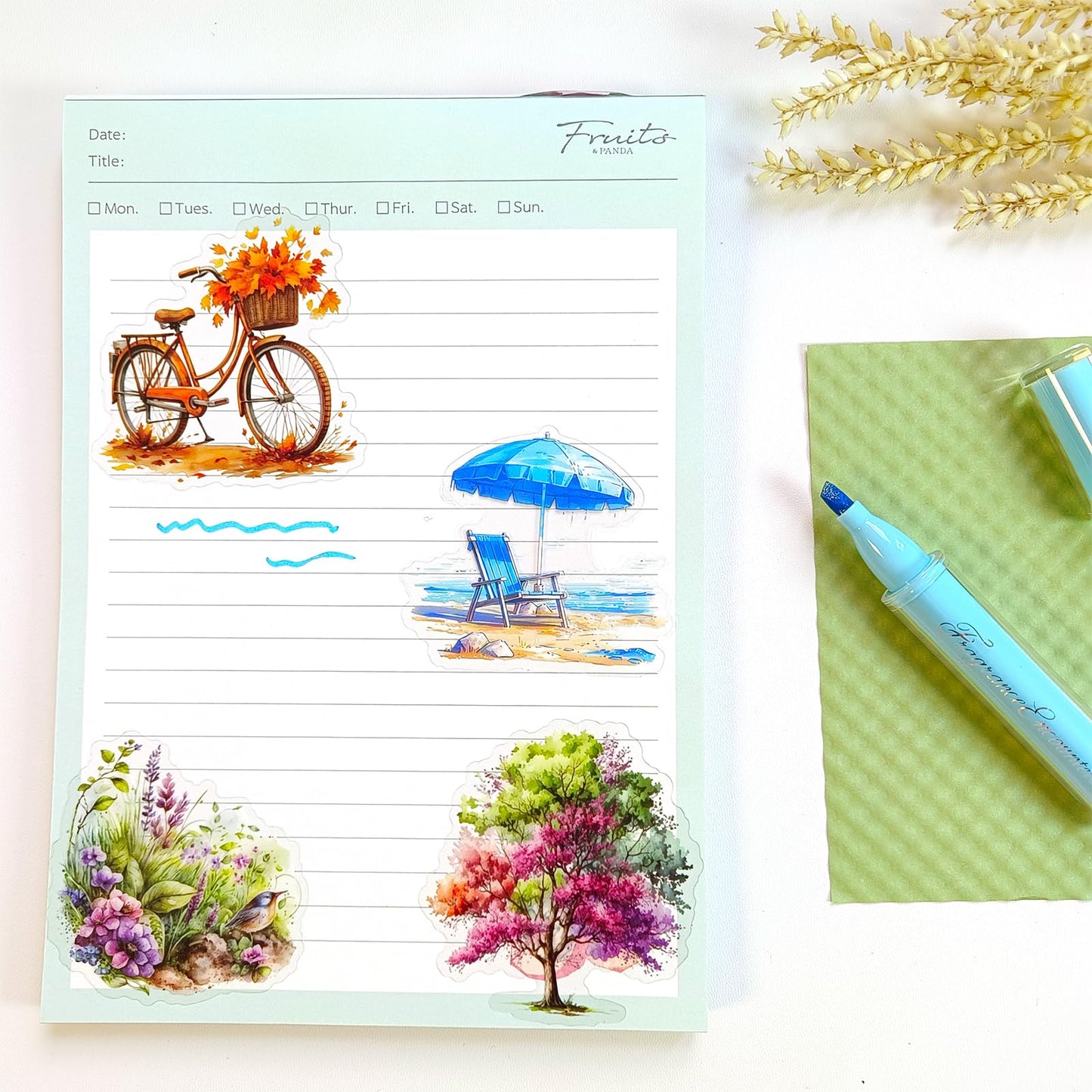 Ychsring Nature Landscape Stickers Set - 120 Pcs Clear PET Travel Stickers for Scrapbooking, Journaling, Junk Journal, Collage - Waterproof Transparent Mountain Forest Beach for Scrapbook Supplies