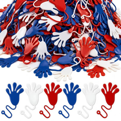 Realspring 300 Pcs Mardi Gras Throws Sticky Hands Carnival Party Favors for Kids Mardi Gras Party Supplies Mini Stretchy Slap Sticky Hands Goodie Bag Stuffers Carnival Treat Stuff(Purple Gold Green)