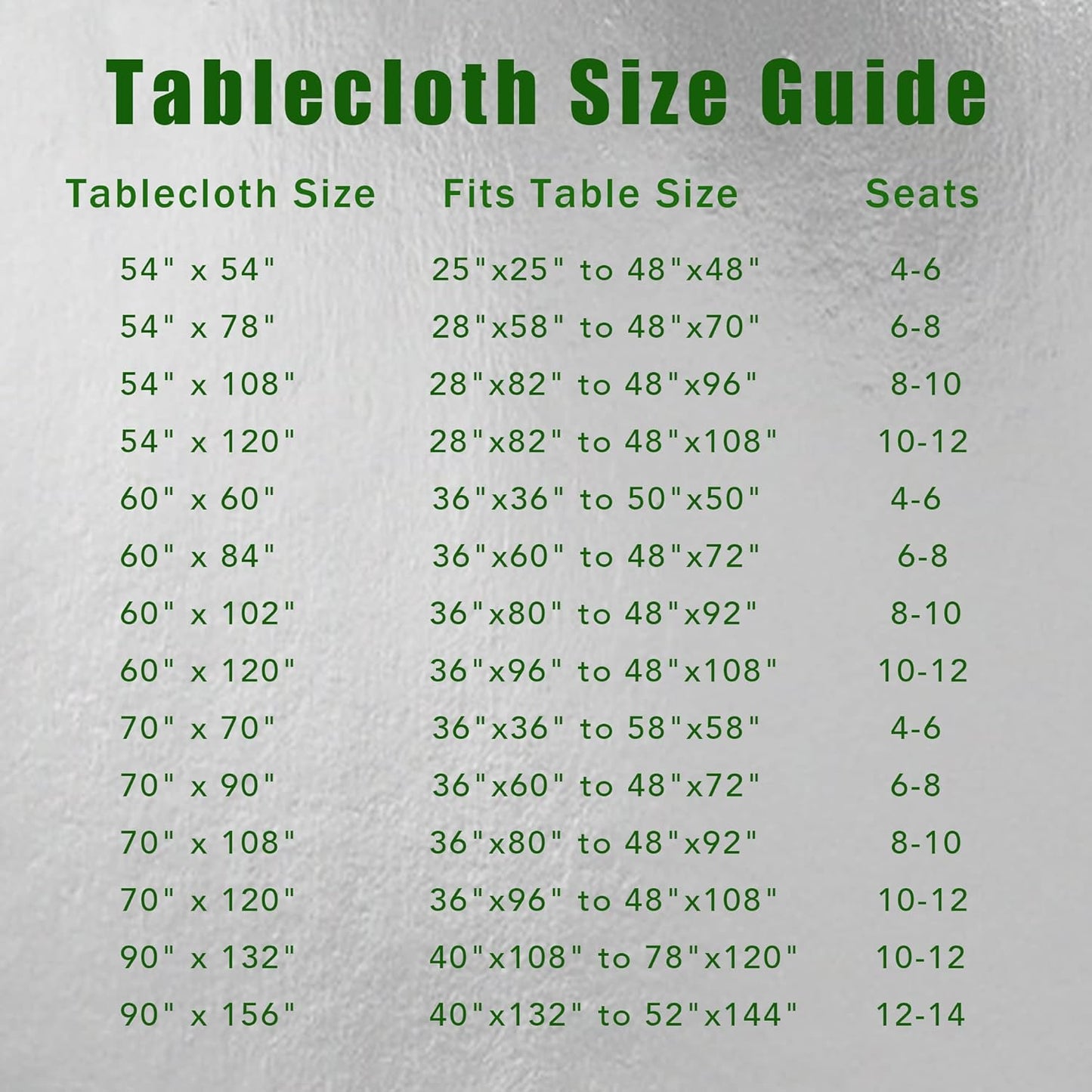 sancua Square Tablecloth, 54 x 54 Inch, Stain and Wrinkle Resistant Polyester for Dining