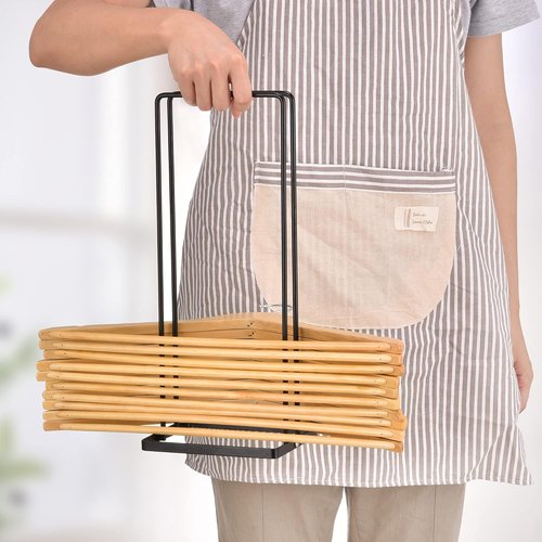 EASTTOWEST Hanger Organizer - Sturdy Black Carbon Steel Rack Holds 110 Wire Hangers | Ideal for Closet & Laundry Room