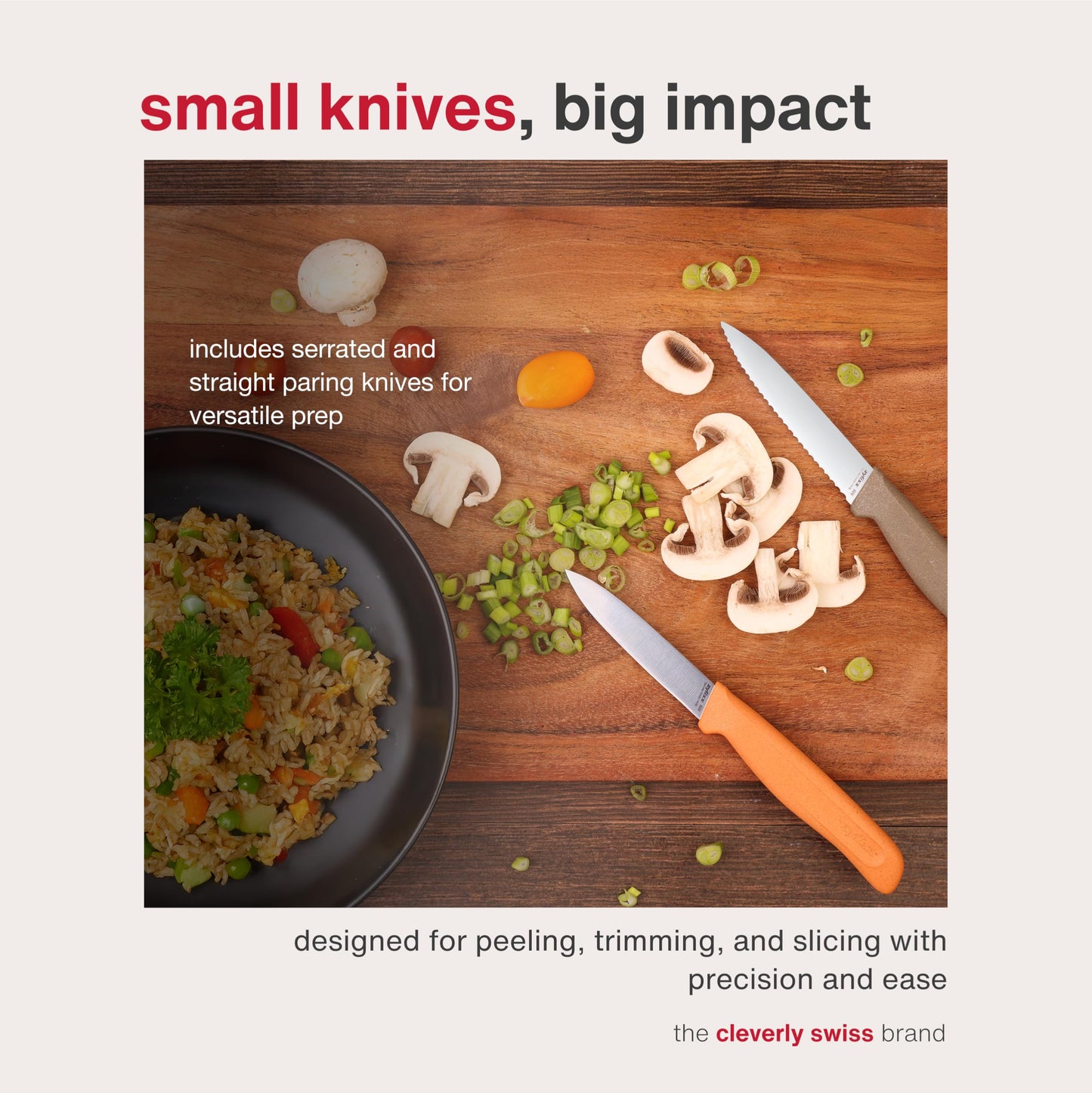 Zyliss 2-Piece Kitchen Knife Set - Stainless Steel Utility & Paring Knives - Soft Grip Handles & Sheath Covers - Durable & Sharp Cooking Blade for Everyday Use