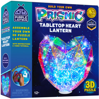 Prismic Make Your Own 3D Heart Table Light for Girls, Valentines Gifts for Kids Room Decor Craft, Gift for Girls 8, 9, 10, 11, 12-16 Years Old, Tweens & Teens Birthday Gifts, Kids Arts and Crafts