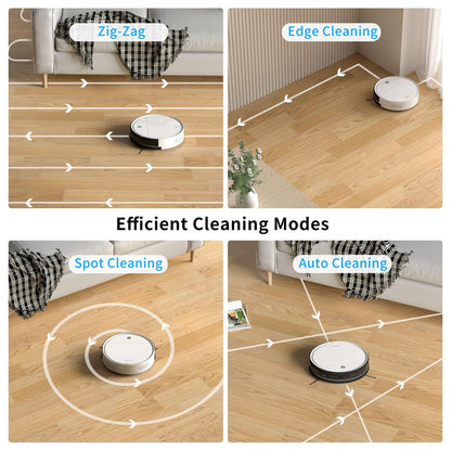 OKP Robot Vacuum Cleaner 2500Pa, 120 Min Runtime, Robotic Vacuum Cleaner with Schedule, WiFi/App/Alexa, Self-Charging, Slim Design, Quiet, Perfect for Hard Floors, Pet Hair, Carpets, K5