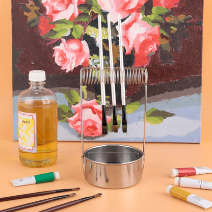 MyLifeUNIT Portable Artist Brush Washer, Paint Brush Cleaner with Wash Tank & Removable Screen