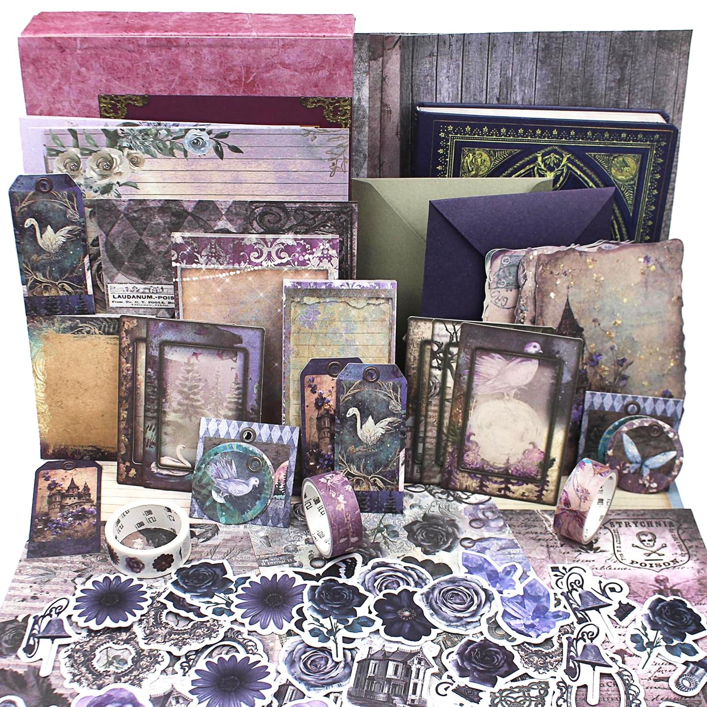 Diuhofart Ultimate Vintage Scrapbook Supplies & Junk Journal Kit - A6 Retro Notebook, Aesthetic Stationery Supplies, Craft Gift Set for Women, Perfect for Journaling & Scrapbooking