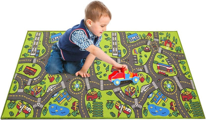 Angels 80 inches 40 inches! Kids Rug Playmat by City Life Great for Playing with Cars and Toys - Play Learn and Have